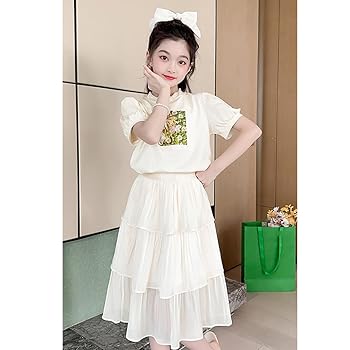 Amazon | [YJSO] 子供服 女の子 セットアップ Aラインスカート
